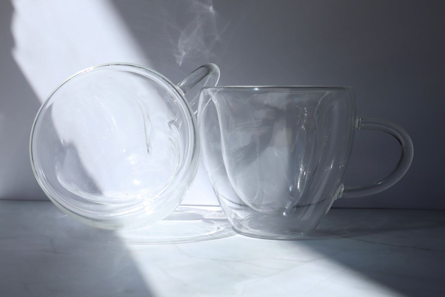 2 x 240ml Double-Wall Heart-Shaped Mugs