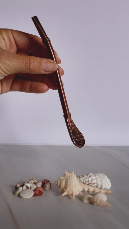 Rose Gold Tea Straw